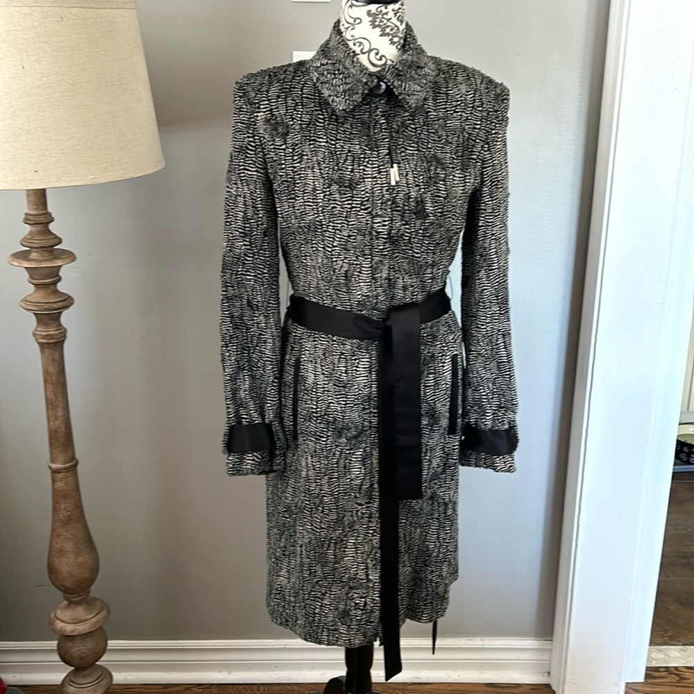 Elegant Black and Gray Women's Coat